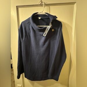 J crew Navy Sweater with Button Detail
